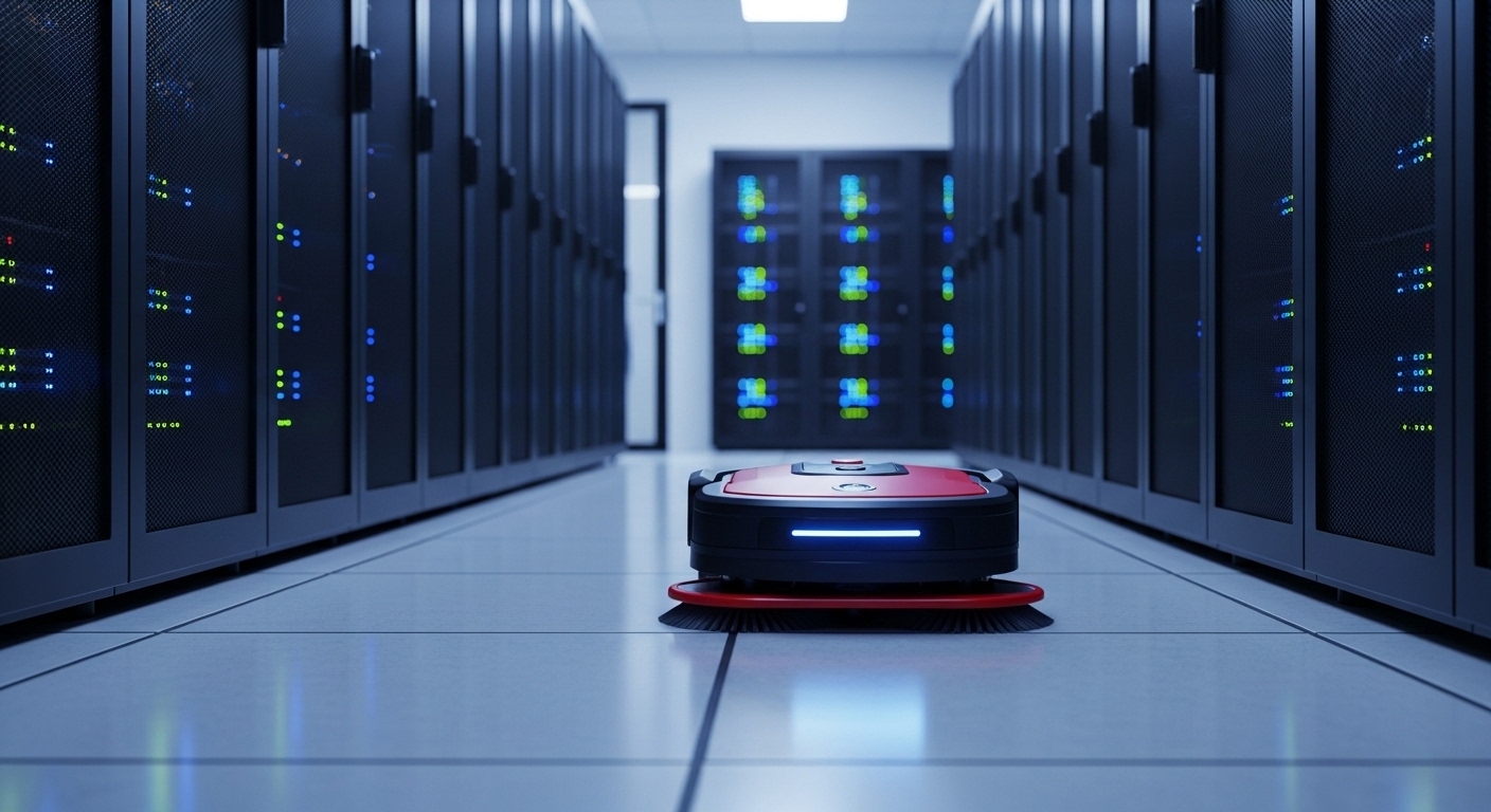 Professional cleaning specialists maintaining mission-critical infrastructure